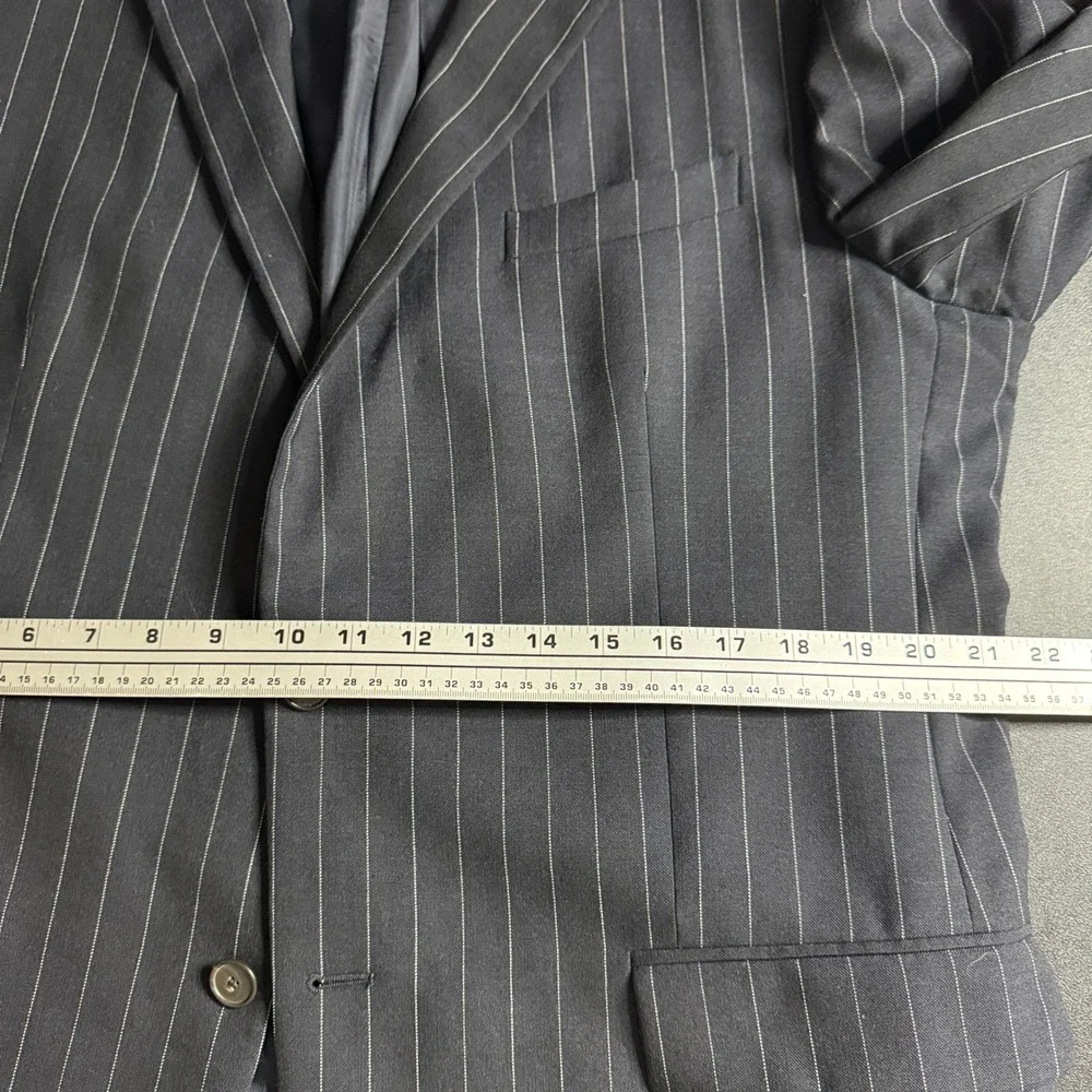 Façonnable Men's 100% Wool (56 EU)‎ 44L 32W Pinstripe Two-Piece Suit Classic Fit